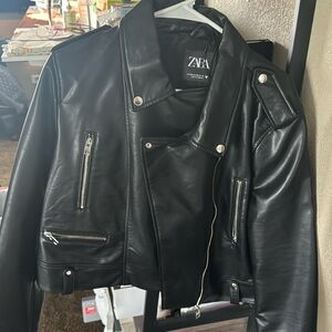 Zara motorcycle jacket XXL soft/black